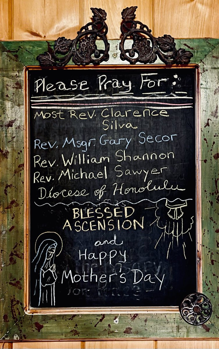 This week we are praying in a special way for the priests of the Diocese of Honolulu HI. Each week we will pray for 4 specific priests until we have prayed for all of the priests in the diocese. Please join us! #priestchalkboard