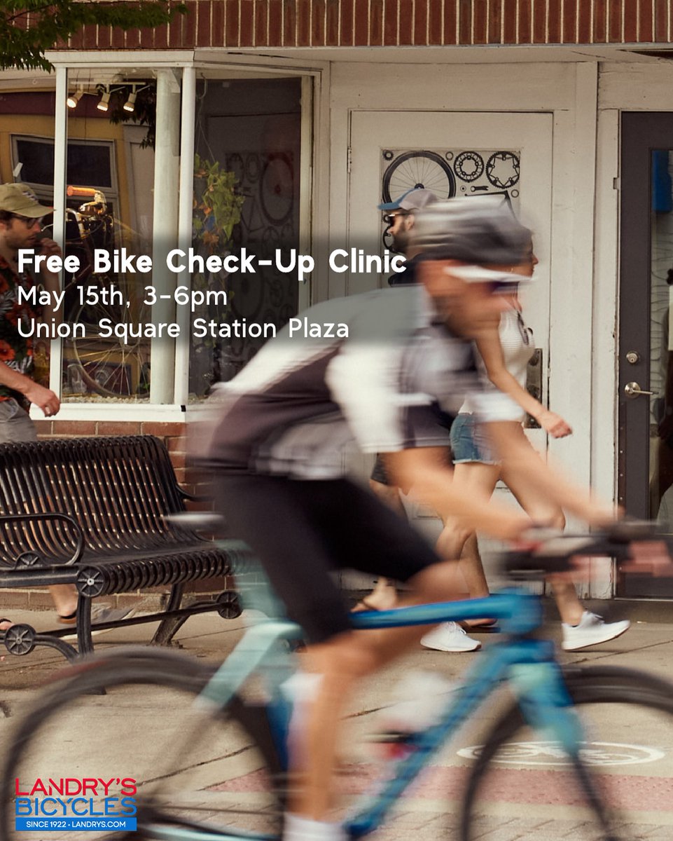 It’s #NationalBiketoWorkWeek!

Join us this Wednesday, May 15th from 3-6pm for a FREE Bike Check Up Clinic. 

Sign up here:
signupgenius.com/go/10C0B4AA8AC…