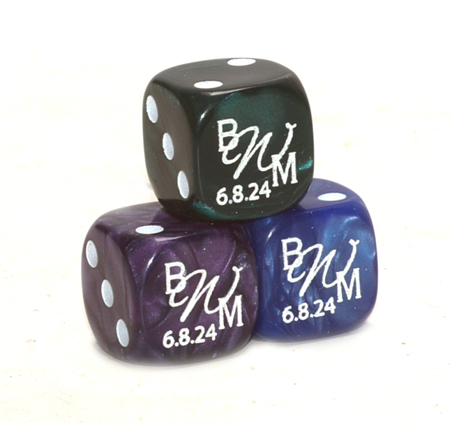 CustomDice's tweet image. Let us make some cool dice for your special day! #customdice #wedding