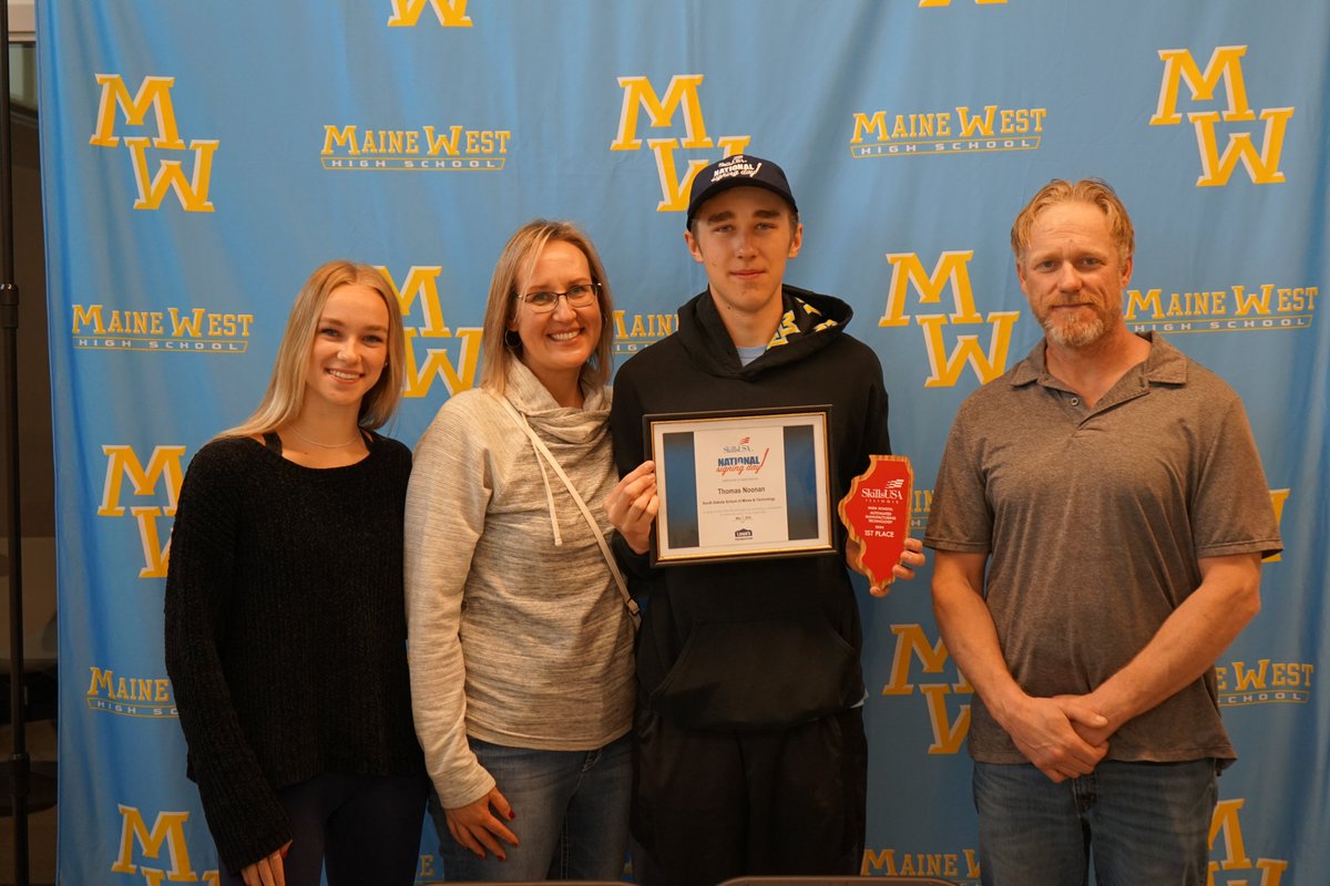The Maine West SkillsUSA Chapter participated in the SkillsUSA National Signing Day recently, a national event. Eight seniors who will be continuing to post secondary training were celebrated during the event.