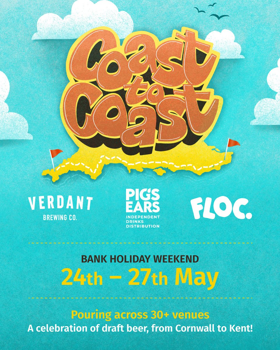 Verdant Brewing Co 🍻 (@verdantbrew) on Twitter photo Coast to Coast 🍻 // Cornwall ↔️ Kent.
Come celebrate the May Bank Holiday weekend with us! More info, very soon.
💚 <a href="/flocbrewing/">Floc. Brewery & Taproom</a> & <a href="/PigsEarsBeer/">PigsEarsBeer</a> Coast to Coast 🍻 // Cornwall ↔️ Kent.
Come celebrate the May Bank Holiday weekend with us! More info, very soon.
💚 <a href="/flocbrewing/">Floc. Brewery & Taproom</a> & <a href="/PigsEarsBeer/">PigsEarsBeer</a>