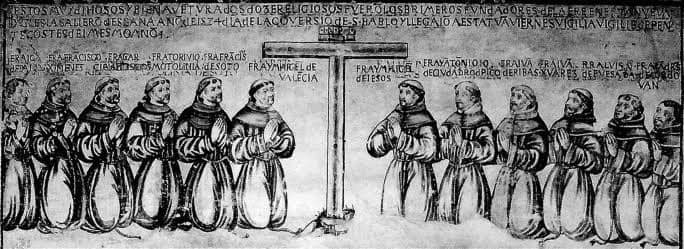 scotus_ctu's tweet photo. May 13, commemorates the day when the 12 Apostles (first 12 Franciscan missionaries) arrived in San Juan de Ulúa de Veracruz in 1524 to begin the evangelization of América. @FranciscanMedia @ChicagoCTU @friarsguadalupe https://t.co/S7yBJs2atR