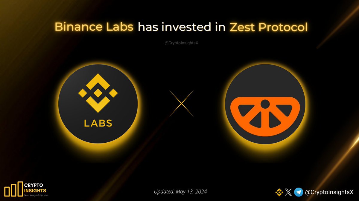 📢 @BinanceLabs has invested in @ZestProtocol Zest Protocol is an  innovative Bitcoin lending platform that utilizes the Stacks layer-2  network to create a lending experience fully native to the Bitcoin network  Zest