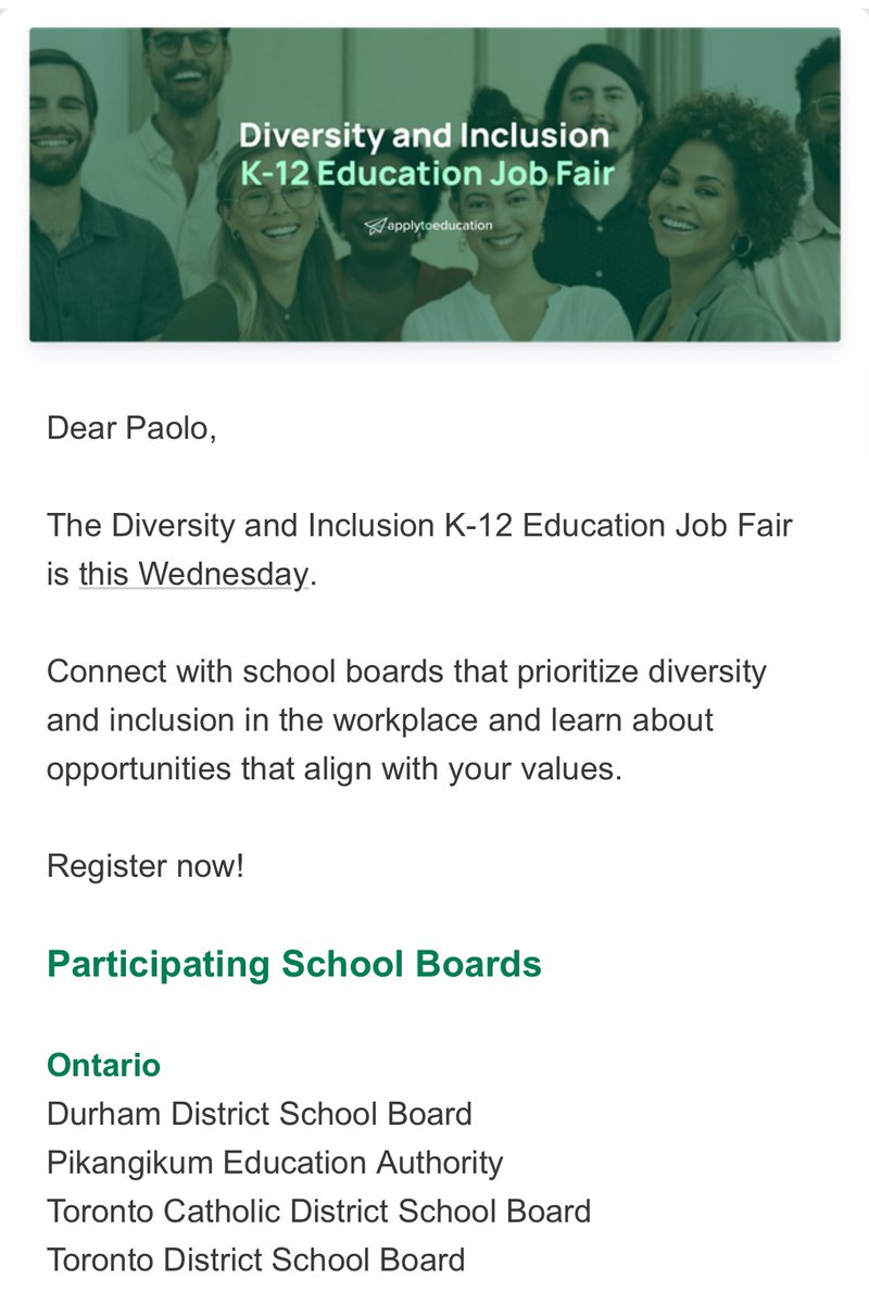 Oh the hypocrisy, @Equity_TCDSB @TCDSB 

Toronto Catholic is participating in a “diversity & inclusion” job fair this week for teaching college grads, while it teaches that it’s a sin to be 2SLGBTQI+.

The homophobia & transphobia is so bad at Toronto Catholic that not 1 of its…