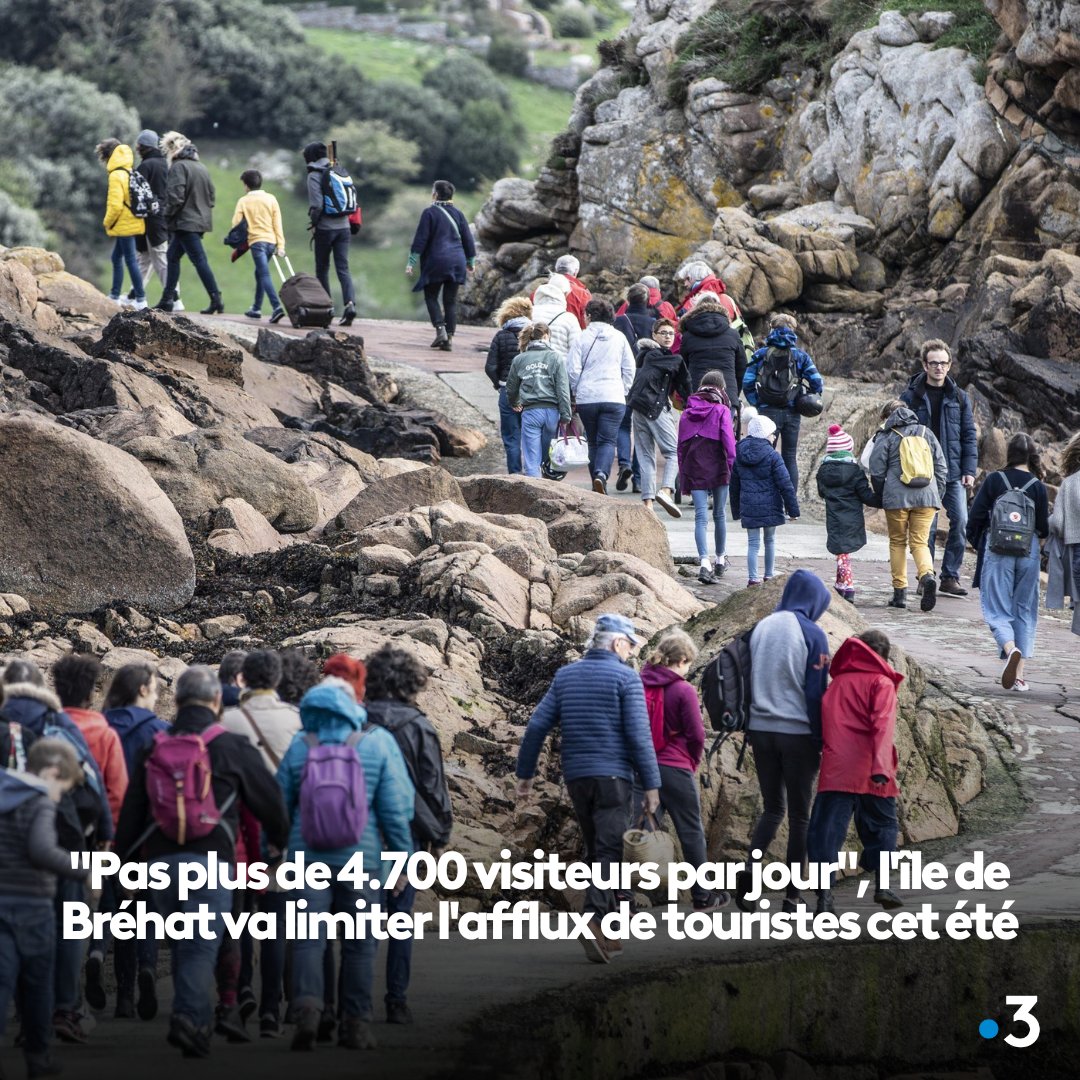 'Pas plus de 4.700 visiteurs par jour', l'île de Bréhat va limiter l'afflux de touristes cet été Article à lire ici : france3-regions.francetvinfo.fr/bretagne/cotes…