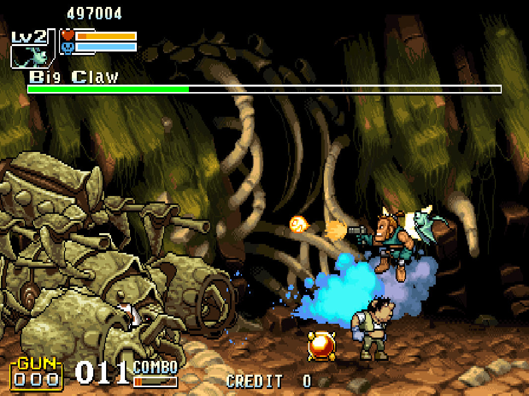 BuscandoElWarp's tweet photo. El juego del día: #DemonFront (#Arcade)
Creador: #IGS 2002
Es imposible negar la inspiración (¿o copia?) de Metal Slug en este titulo, pero conforme avanzas notas que tiene un estilo propio, con colores más saturados y diseños divertidos, una joya sin duda, totalmente recomendado https://t.co/pFNAqQPdDj