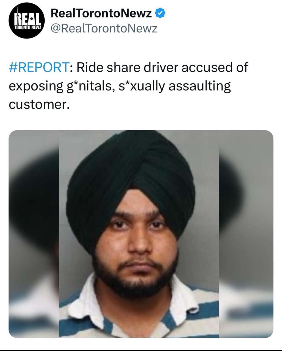 #Brampton : 27 year Rajwinder Singh a #khalistani Sikh from punjab has been arrested and charged for sexually assaulting a passenger in his Uber. These are @JustinTrudeau and #JagmeetSingh vote base. The future of #Canada is looking dark . Hide your daughters ‼️ #TrudeauMustGo