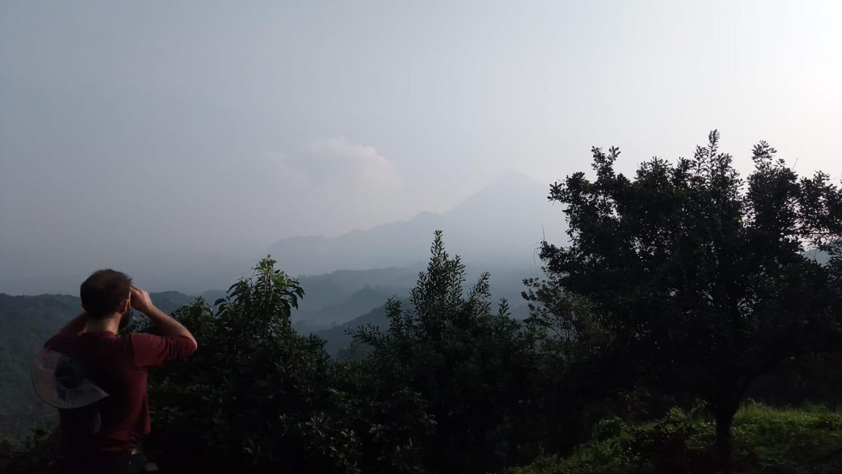 Update from our @UCL team in Guatemala 🌋: -Local tour guide, Armando is installing solar power connection for the volcano monitoring equipment -Dish mounts are being installed -Cable assemblies are being made -Onur Kiris is assessing lava flow to support radar accuracy.