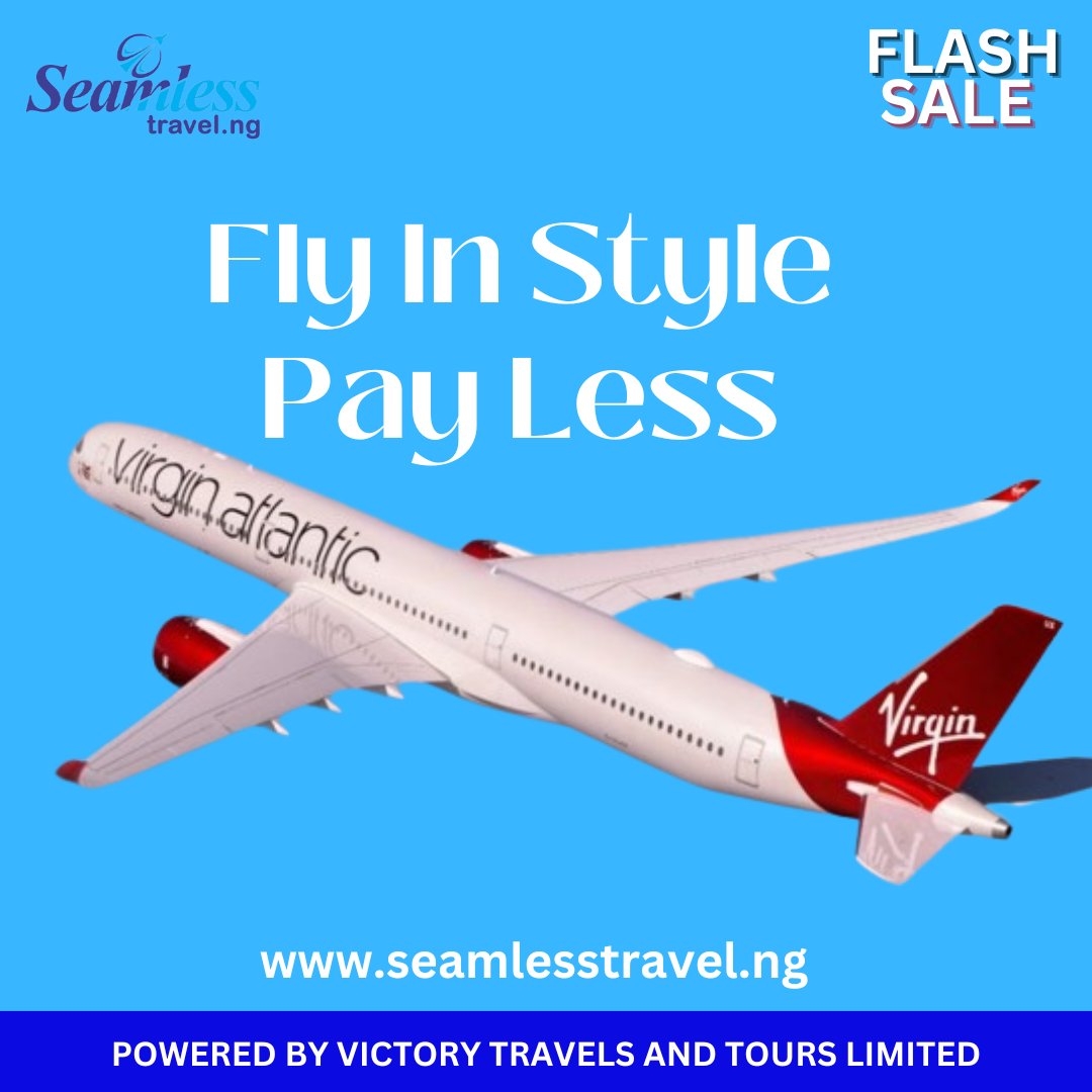 Flash Sale!!!

Travel in style for less with Virgin Atlantic.

Book now on seamlesstravel.ng

#TravelDeal #TravelDeals #Flight #FlightDeals #FlightDeal #FlightBooking #FlightBookings #Travel