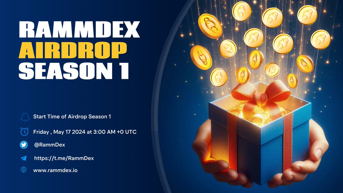 RAMM @RammDex 🦋 
Risk Automated Market Maker 

Countdown to the complete click of Airdrop Season 1 by RammDex on Friday, 05/17/2024! 🚀 

The wave of Airdrop Season 1 with RammDex has the social media community buzzing! Friday, 05/17/2024 is a historic day as Airdrop Season 1…