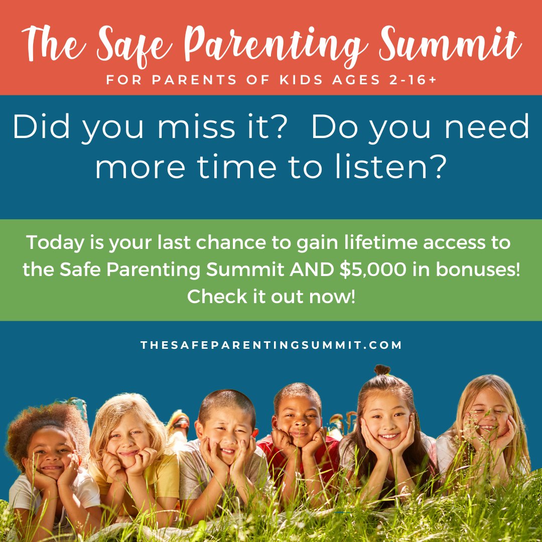 Did you miss out on the Safe Parenting Summit? Don’t worry! The VIP Pass will give you an all-access pass to the summit (meaning you get all the videos for life) The V.I.P. package is valued at over $5000! Get yours here …ise--theheartfulparent.thrivecart.com/vip-very-impor…