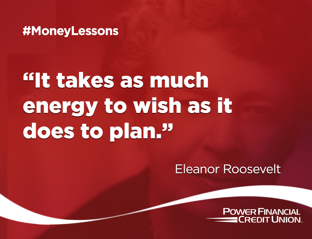 There’s nothing wrong with daydreaming or wishing for success. But a better use of that energy would be to create a plan with realistic strategies. Consider it your official intent to achieve those goals. #MoneyLessons #FinancialPlanning