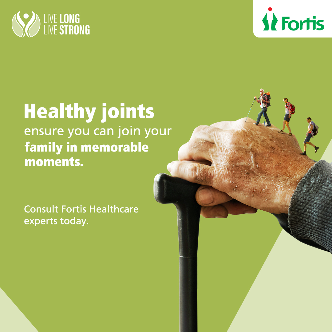 Arthritis, a prevalent concern among older individuals, is a condition that can be managed with the right treatment. Consult Fortis Healthcare and ensure you can #LiveLongLiveStrong every day! #AtFortisWeCare #FortisHealthcare