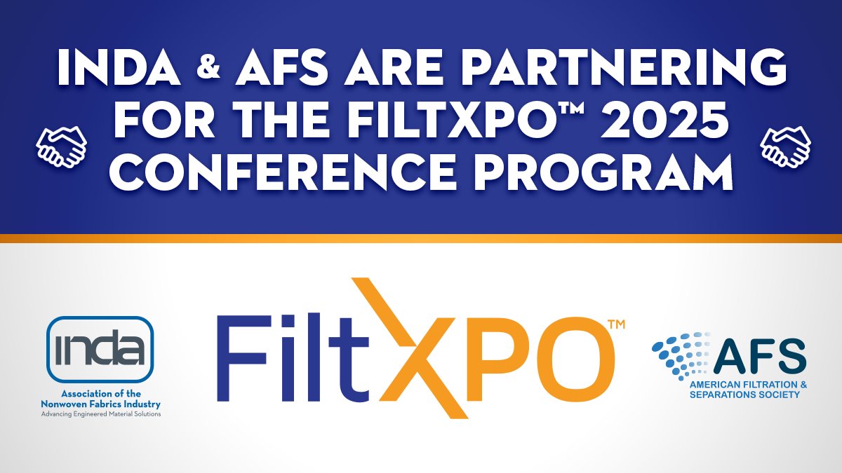 INDA &amp; <a href="/afs_society/">American Filtration & Separations Society</a> are entering into a partnership to create the FiltXPO™ 2025 #conference program. #FiltXPO will co-locate with IDEA®25 from April 29-May 1, 2025, Miami Beach, FL. Stay tuned for a call for abstracts in the next few weeks! bit.ly/3y9Y4i7 #filtration