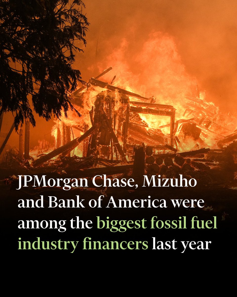 The world’s biggest banks have provided a total of $6.9tn to the fossil fuel industry in the eight years since the Paris climate accord, and about $705bn in financing in 2023 alone. on.ft.com/3K01d6W