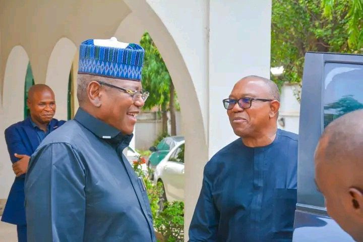 Earlier today, His Excellency @PeterObi paid a visit to Ex Gov of Jigawa and Former Minister, Dr. Sule Lamido at his Abuja residence. #BridgeBuilding #PeterObiTheBridgeBuilder
