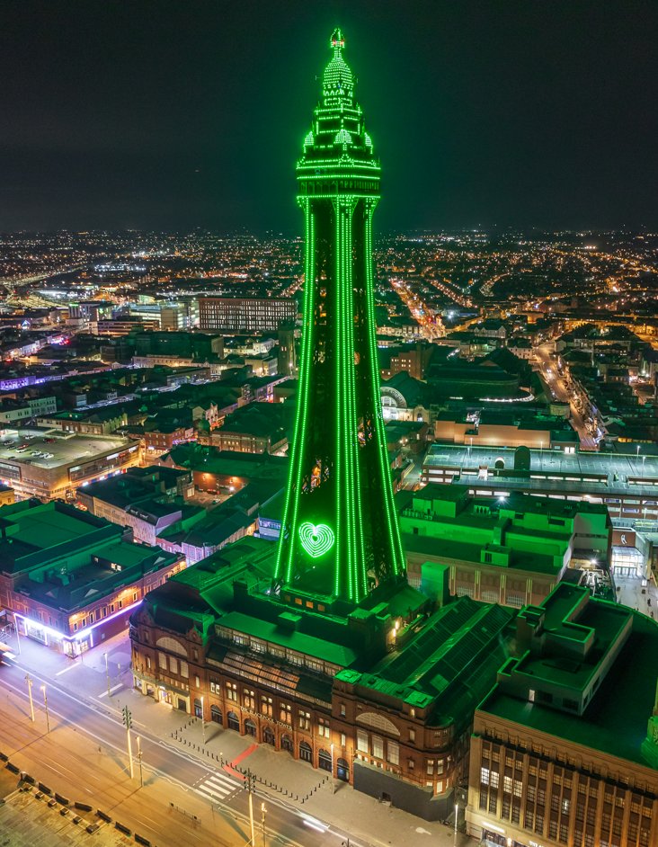 Tonight, The Blackpool Tower is lighting up in green to mark the start of Mental Health Awareness Week 💚