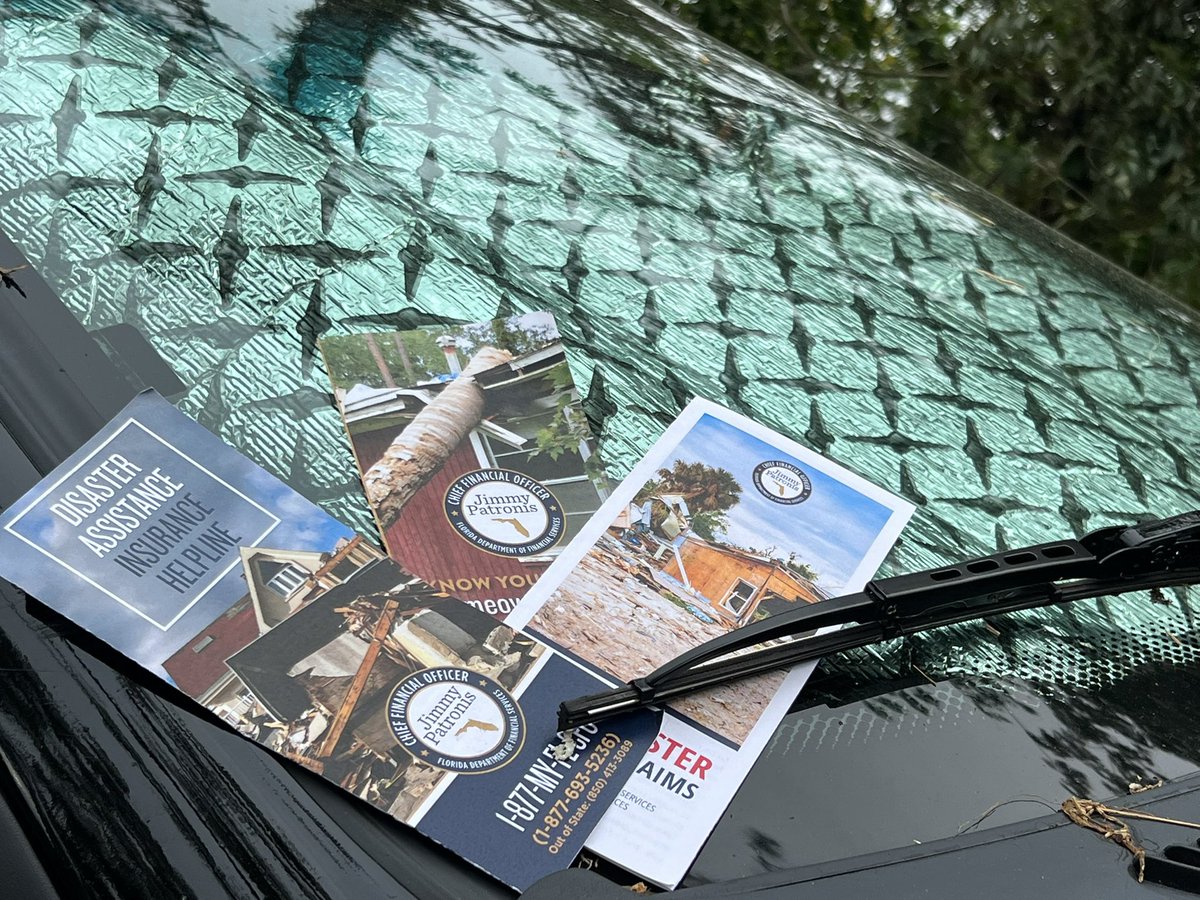 Team members from our @FLDFS Division of Consumer Services are going door-to-door ensuring that residents impacted by this weekend’s storms are informed of their rights and know how to contact their insurance agent or my office for insurance help at 1-877-MY-FL-CFO (693-5236).