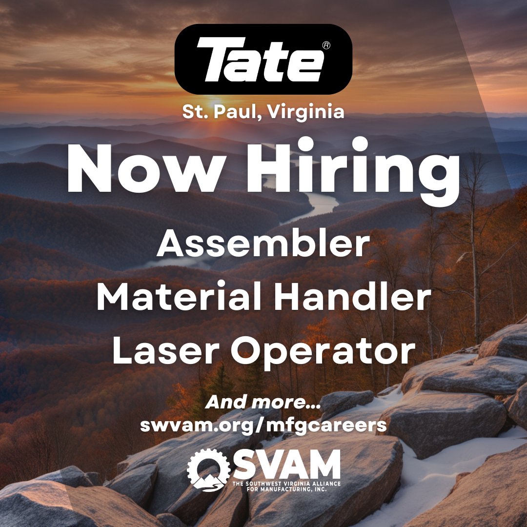 🛠️ Tate, Inc. in Saint Paul, VA is hiring! Explore job opportunities now: ow.ly/yuBU50QwLy0 #SaintPaulVA #JobOpportunity

(Note: This post was created by SVAM and isn't an official post from Tate, Inc.)
