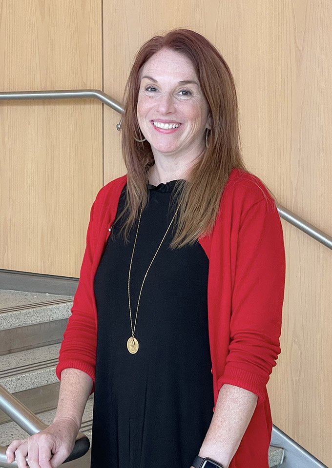 At the 2024 Frostburg State University Leadership and Engagement Awards celebration held on May 2 and hosted by the Office of Student Engagement, Dr. Katherine Kinsinger, director of Academic Advising, was honored with the Outstanding Faculty/Staff Award.