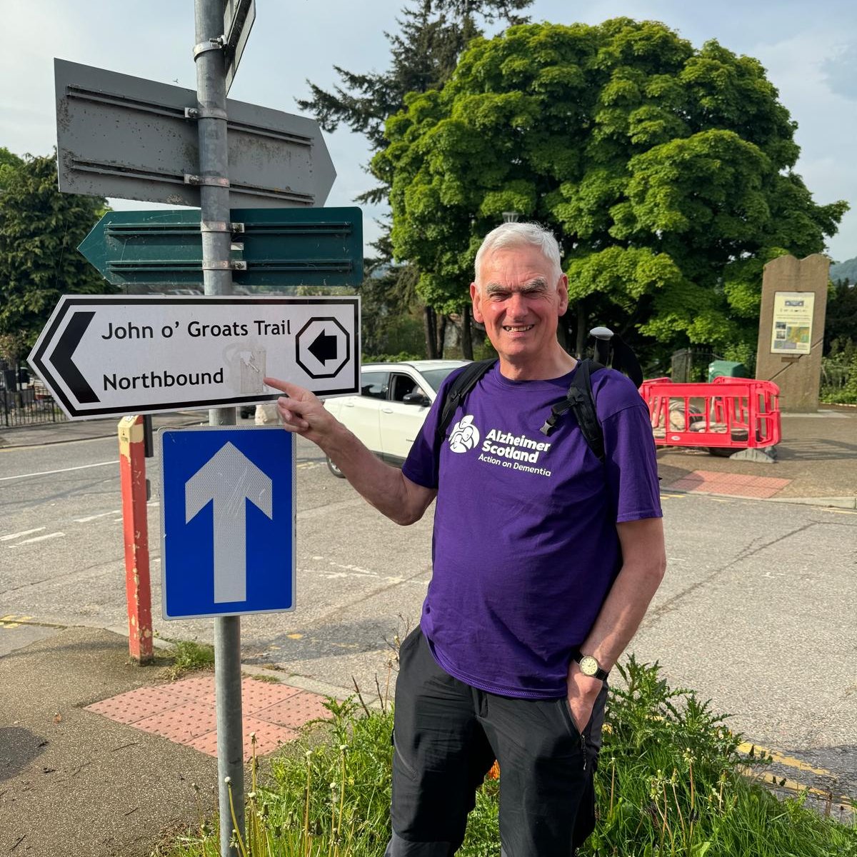 He's on his way!

Frank Stephen is tackling the #JOGTrail as part of his mission to raise funds for @alzscot, for his wife Moira. 

Moira was diagonsed with Alzheimers in 2019, and has recently been admitted to a care home.

If you wish to donate - link in comments below 👇