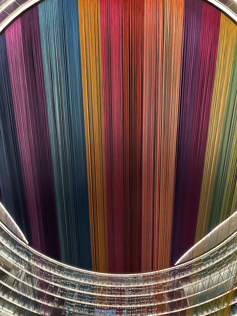 Image of the Week: Colorful Scattering The scattering of light creates vivid colors in 12,479 hanging fibers representing 12,479 famous ancient Chinese paintings in a special exhibition at Jiaxing Culture & Art Centre, Jiaxing, China. Read more here: ow.ly/JRFG50yThjQ
