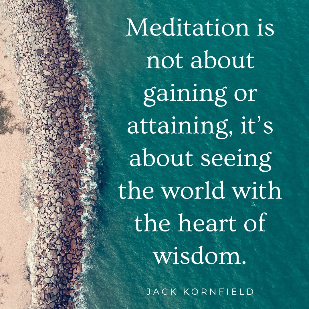 Meditation is not about gaining or attaining. 📈🏆

Meditation is about seeing the world with the heart of wisdom. 🧘🌎

#meditation #heart #wisdom #love #jackkornfield #metta #lovingkindness #spiritualquotes #buddhism #vipassana #insight #yoga #yogi #meditateeveryday #tao