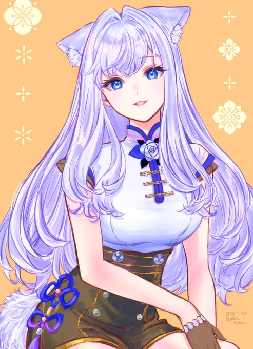 「animal ears purple hair」 illustration images(Latest)｜4pages