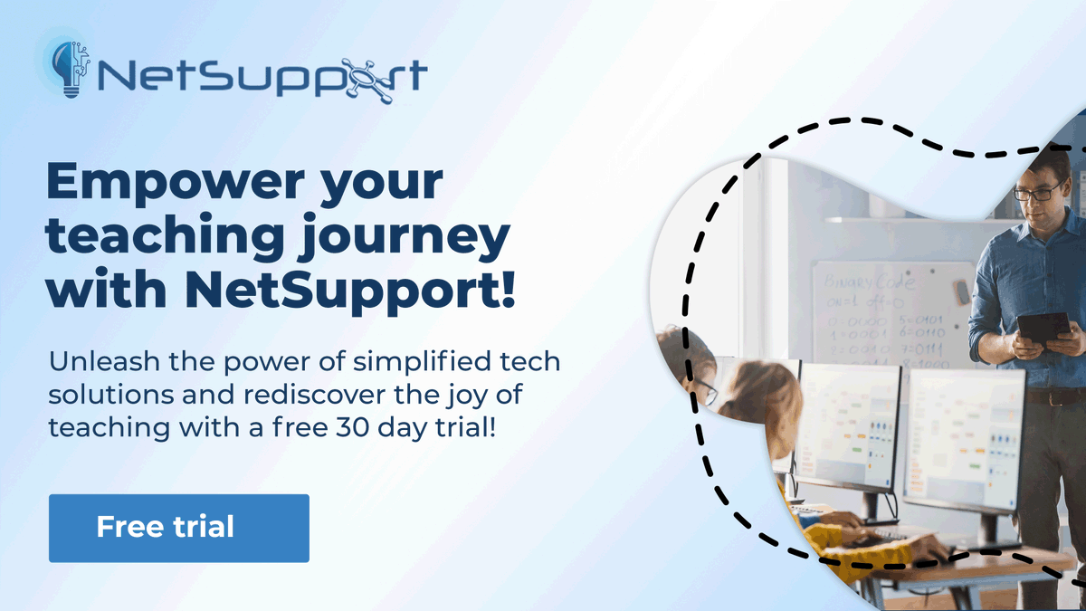 Ready to Ditch Tech Hassles? NetSupport puts you back in control. Free 30-day trial to experience the power of simplified classroom tech! mvnt.us/m2416021 #UpgradeYourTeaching #EdTech #FreeTrial