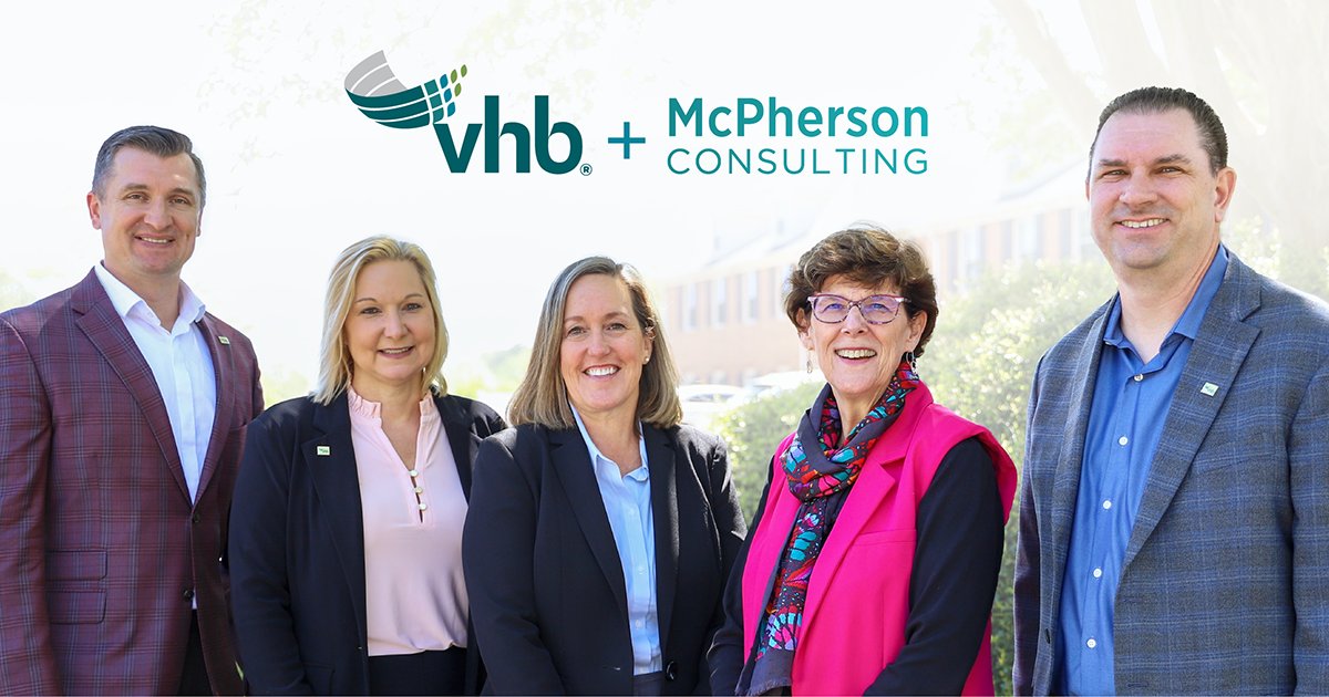 VHB welcomes new team members from McPherson Consulting, strengthening our service offerings to clients along the I-64 innovation corridor between #Richmond and #VirginiaBeach. Discover how our combined knowledge will enhance projects shaping mobility: bit.ly/4af6K47.