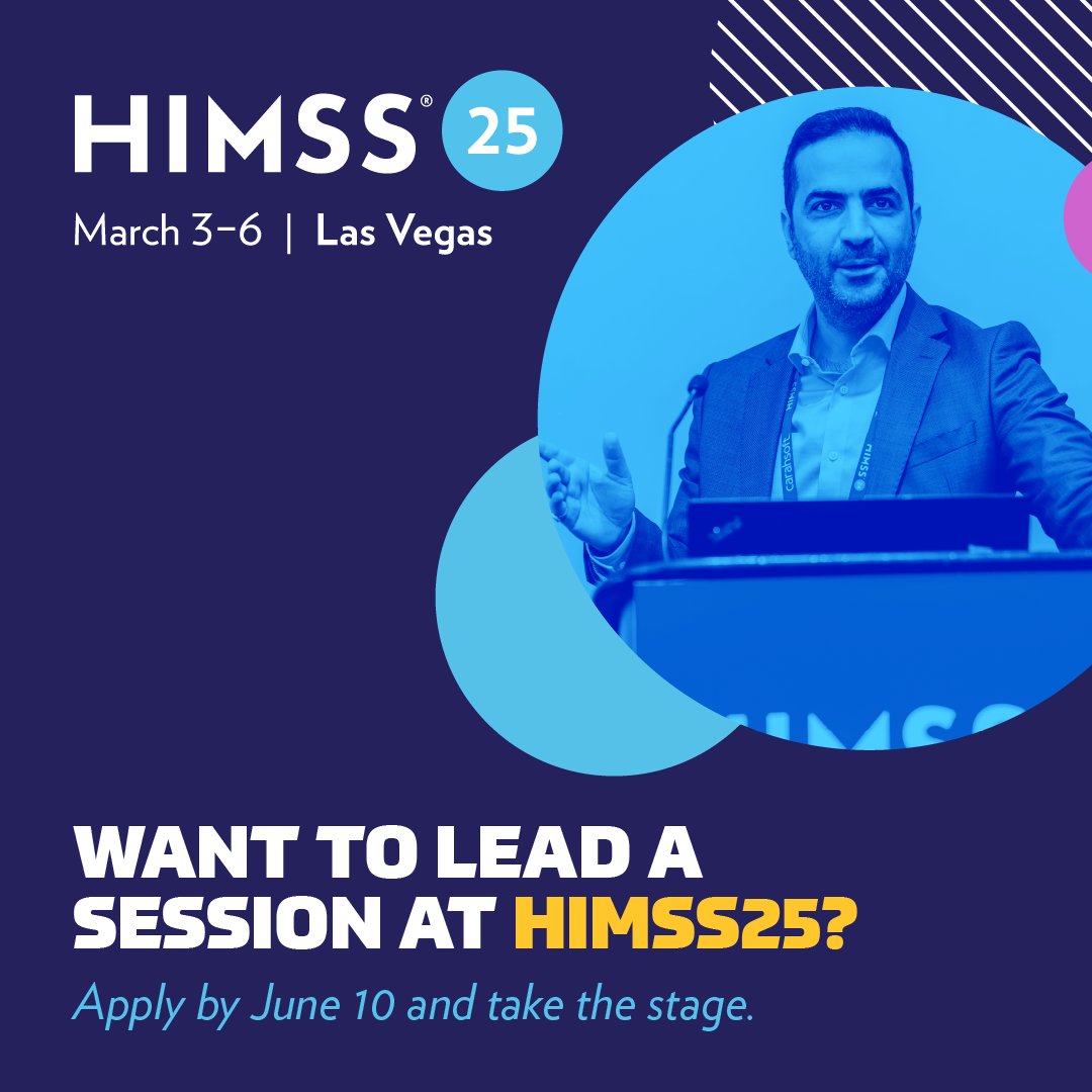 Our team is already looking ahead to #HIMSS25, and we’re excited to announce that our call for proposals is now open! 😎 Got an idea you know your peers will love? The call for proposals closes on June 10, 2024, so get yours in soon: bit.ly/44C61c8