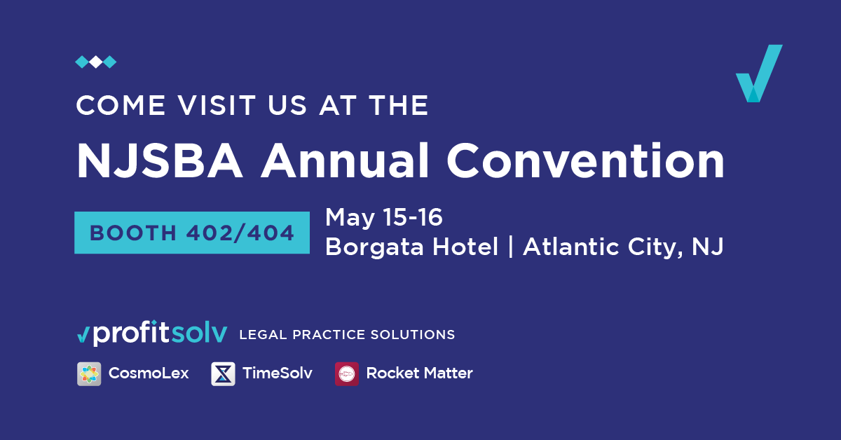ProfitSolv's tweet image. NJSBA Annual Convention event is almost here, only 2 more days! Will we see you there? Drop a 👍 if you'll be visiting with us!

#NJSBAConventionCountdown #LegalNetworking #ProfessionalGathering #LegalCommunity #EventExcitement
