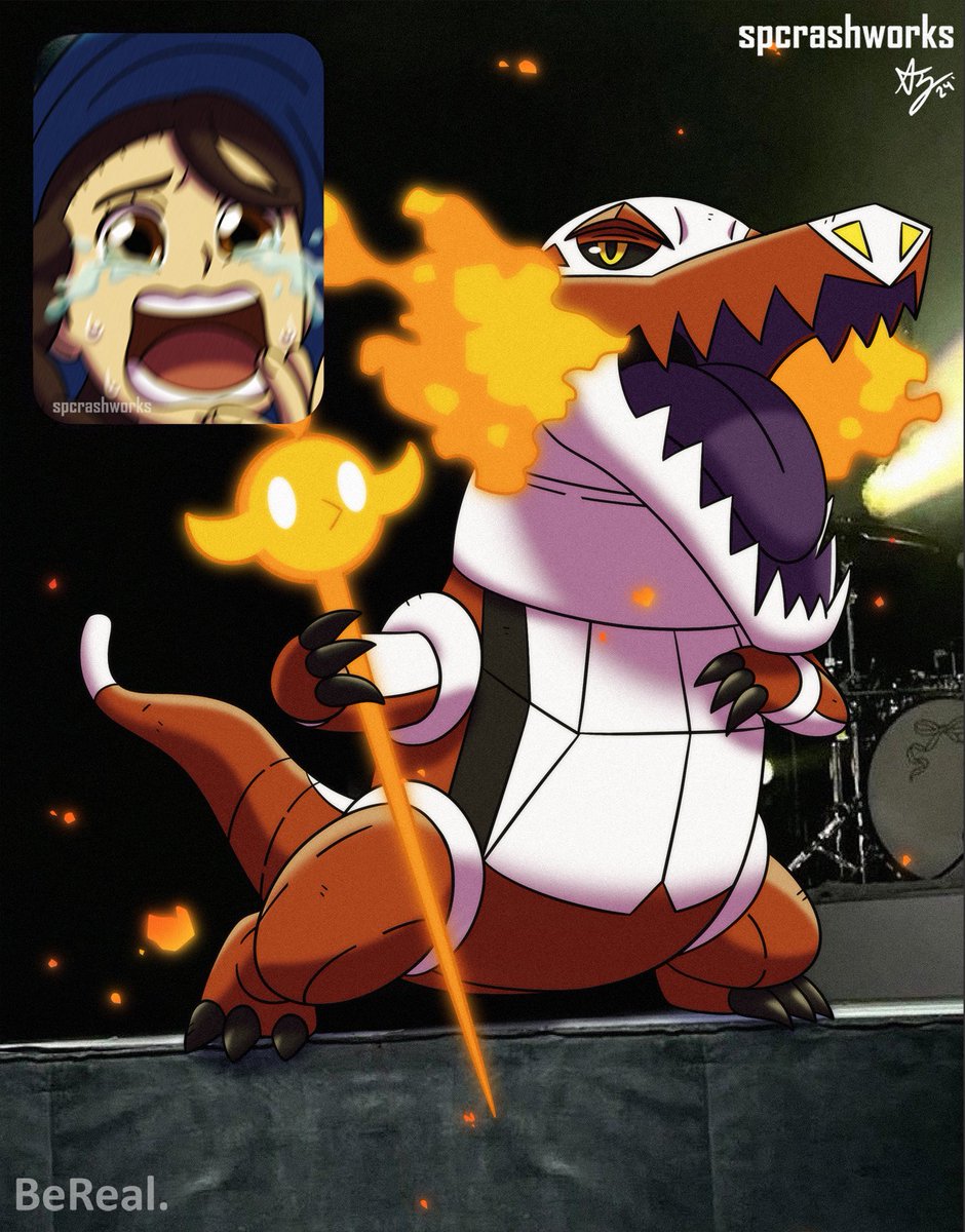 spcrashworks's tweet photo. Fuecoco went from your starter Pokemon humming tunes to a Skeledirge headlining concerts. They grow up so fast. #pokemon https://t.co/lvYbRjWtOG