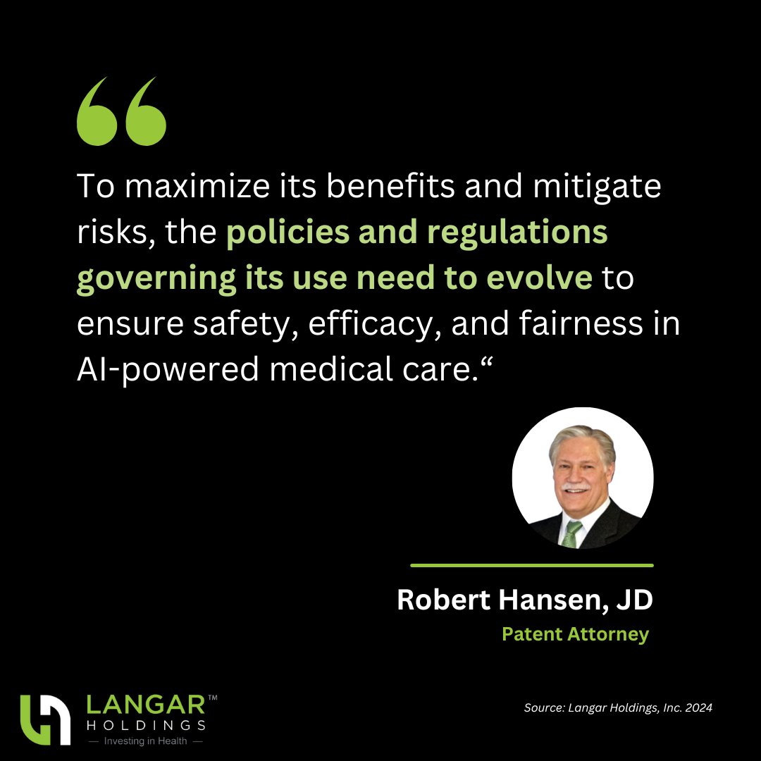 AI must be used with careful consideration with checks and balances in place to ensure that we are truly making the best of the technology. Read more about the legal implications of #AI at: langarholdings.com/legal-implicat… #healthtech #healthcareai #airisks #legalimplicationsofai
