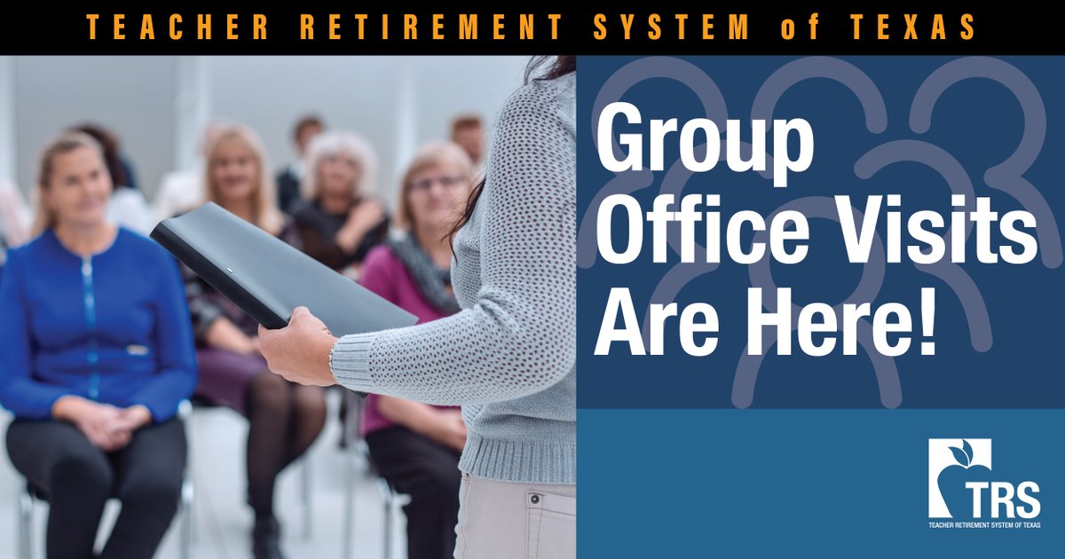 Summer is an exciting time for TRS members who are considering retirement on or before Jan. 31, 2025! Come attend a Group Office Visit at the TRS Austin Headquarters and get one step closer to your big day. View upcoming sessions and details at ow.ly/gRZo50N3zE1.