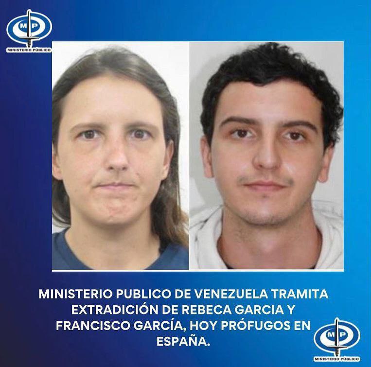 España. Fueron detenidos los acosadores Venezolanos ,Rebeca García y su hermano Francisco García en Madrid. Ambos son trasladados por la Policía, no se sabe si cometían un delito o porque están solicitados por Interpol. En Venezuela están solicitados.