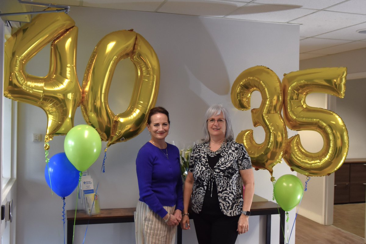 Recently, Career Services had the absolute pleasure of celebrating two wonderful employees and their years of service! 
Congratulations to Cynthia (40 years) and Wendy
 (35 years)!
#careerservices #inclusiveemployment