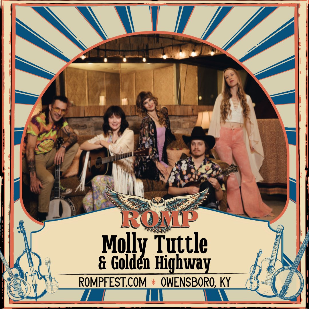 🎵Today's ROMP Artist Feature - Molly Tuttle & Golden Highway! Read more about this artist👉 loom.ly/YrHDbIg Get your tickets now to see them and the rest of the amazing lineup at ROMP 2024!