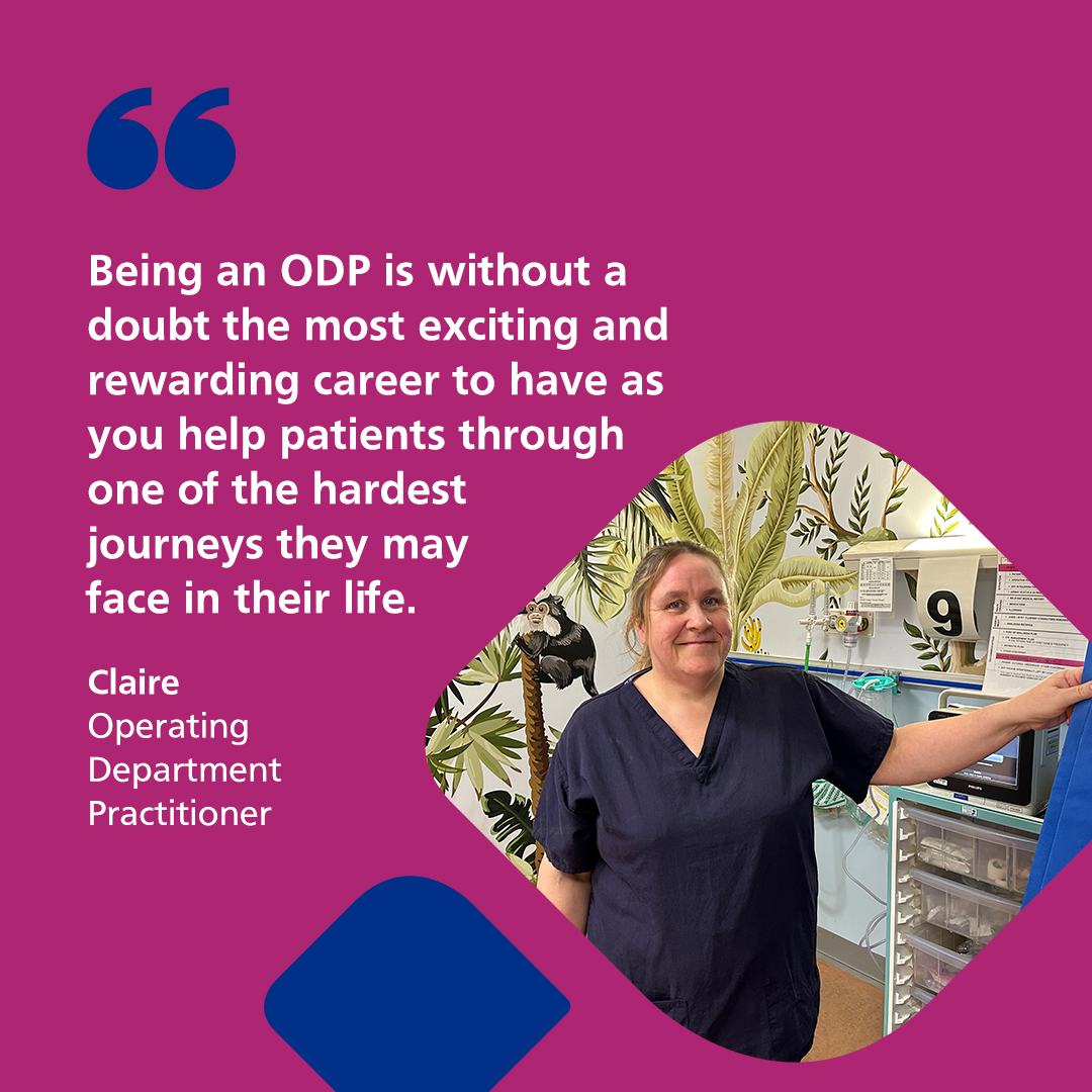 Today is National #ODPday 🥰 We're shining a light on our incredible operating department practitioners to say thank you for the role they play in providing high-quality patient care throughout the entire surgical pathway, from pre-assessments, to surgery and recovery. 💙