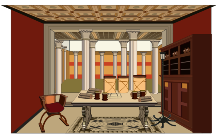 SimpleHistoryYT's tweet image. Roman Room with a Table