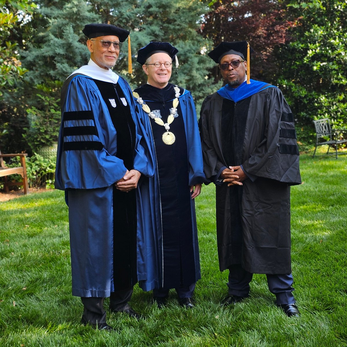 .@DukeAAAS's Mark Anthony Neal served as Faculty Sponsor for Dr. Claudius C.B. Claiborne, who received an Honorary Doctorate from @DukeU. Dr. Claiborne arrived at Duke in 1965 as a Presidential Merit Scholar and became Duke's first Black Scholar-Athlete.