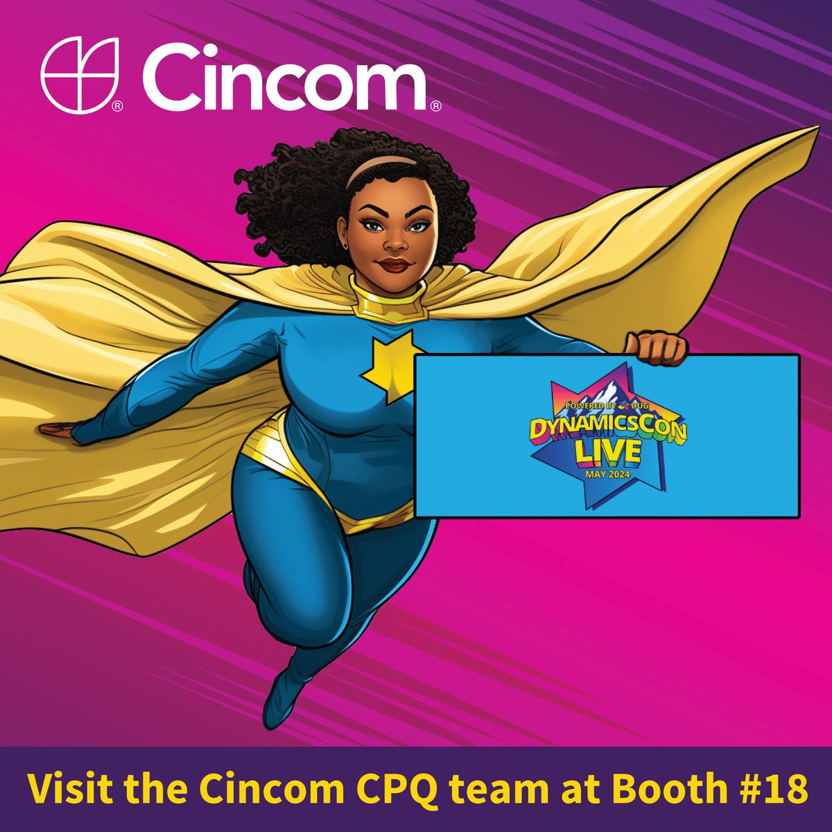 It’s show time! @Dynconference kicks off in Denver, CO, today. Visit the Cincom CPQ team at Booth #18 through Thursday. #DynamicsConLIVE #DUG #Dynamics365 #CPQ #ConfigurePriceQuote