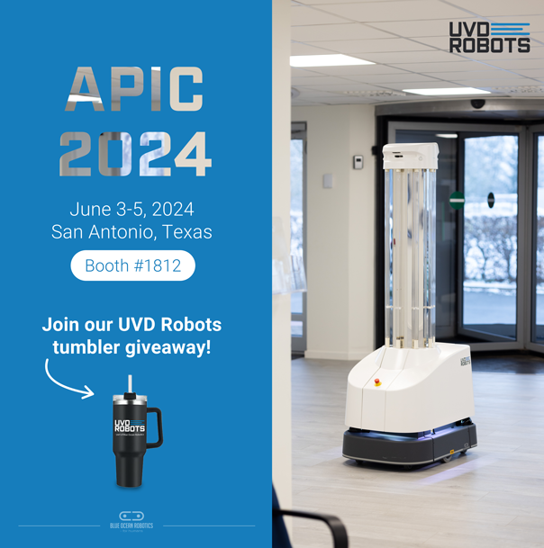Enhance  your disinfection protocols at APIC 2024! 🦠

We can’t wait to meet you at  this year's APIC in San Antonio, Texas June 3-5! 

Did you know we’re giving away 40 UVD Robots tumblers? 
Join our giveaway here👉🏼 hubs.ly/Q02wlmVg0