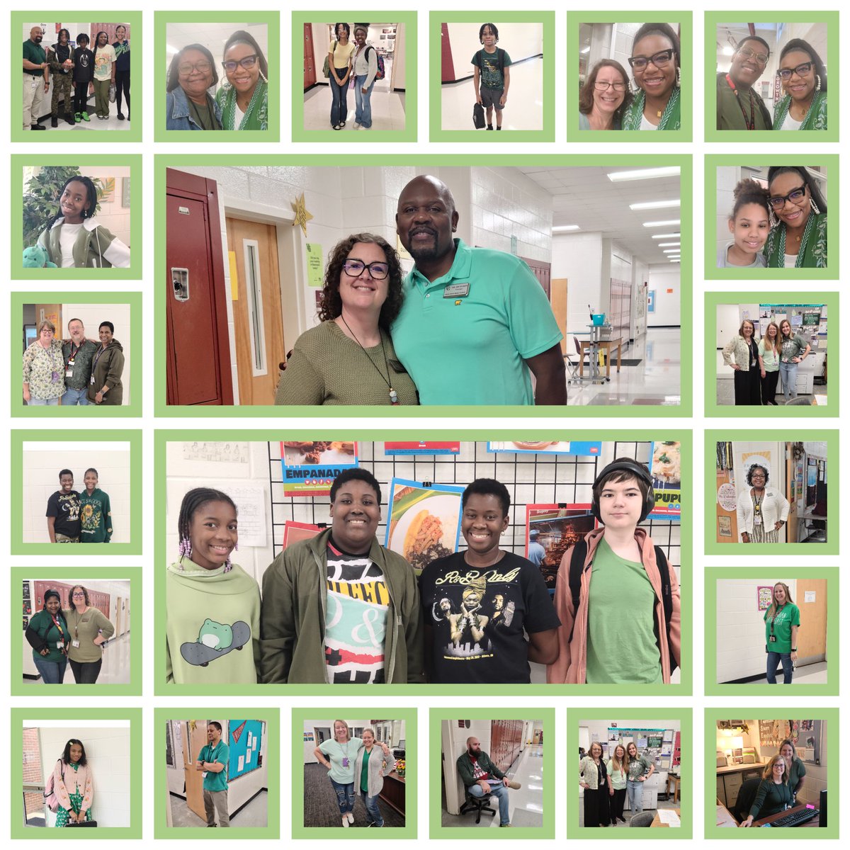 On May 9, @ugmswolverines wore green at UGMS to support Children's Mental Health Awareness Day! 🌿 Every child deserves to feel heard, supported, and empowered. #ChildrensMentalHealth #GreenForAwareness #HenryCares #WellnessHCS