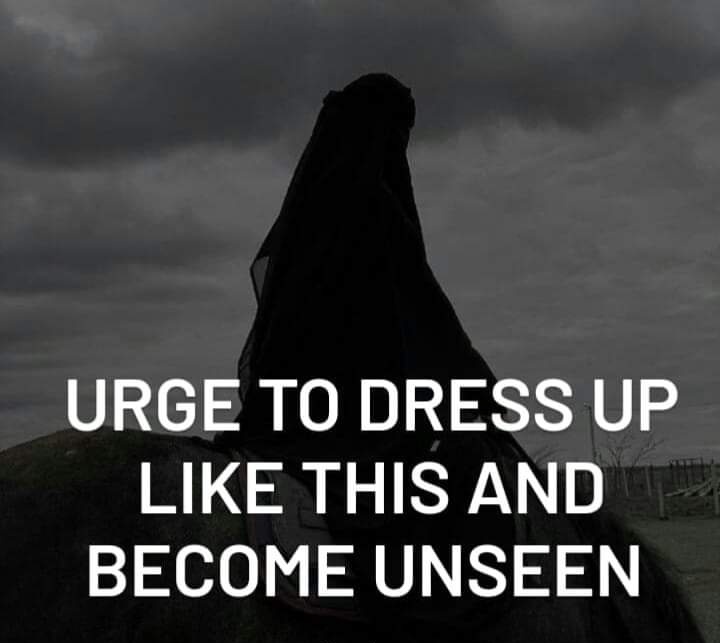 Although I'm not doing pardah right now, I deeply want to do so. The world thinks we Muslim women are forced to do PARDAH, but in reality, we are forced to uncover ourselves in the name of empowerment, in the name of ACHA RISHTA in the name of  INDEPENDENCE. 
May Allah help us‼️