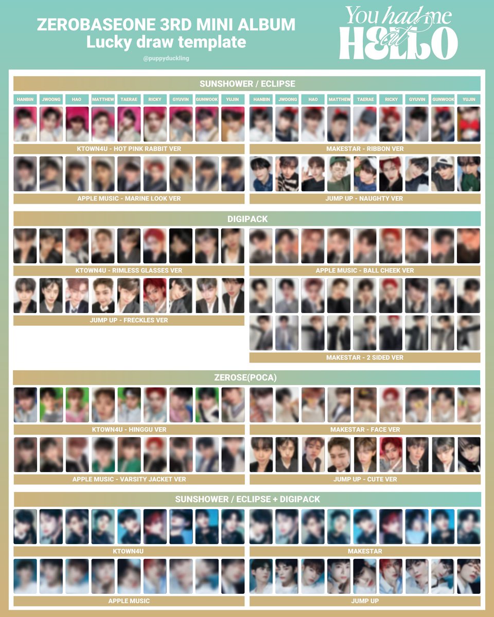 zerobaseone zb1 musicart ラキドロ lucky draw 他の人はこちら