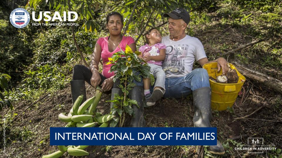 Every child deserves the love and protection of a caring family. 👩‍👩‍👧‍👦 This #InternationalDayofFamilies, we recognize the work of strengthening family bonds and promoting policies that prioritize children’s well-being. . Learn about our work: childreninadversity.gov