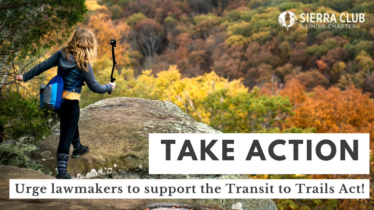 There are 2 weeks left in the legislative session &amp; we need YOUR help to get the #TransitToTrails Act across the finish line! This bill promotes equitable access to parks, public lands &amp; waters while encouraging use of public transit.

Sign the petition➡️ act.sierraclub.org/actions/Illino…