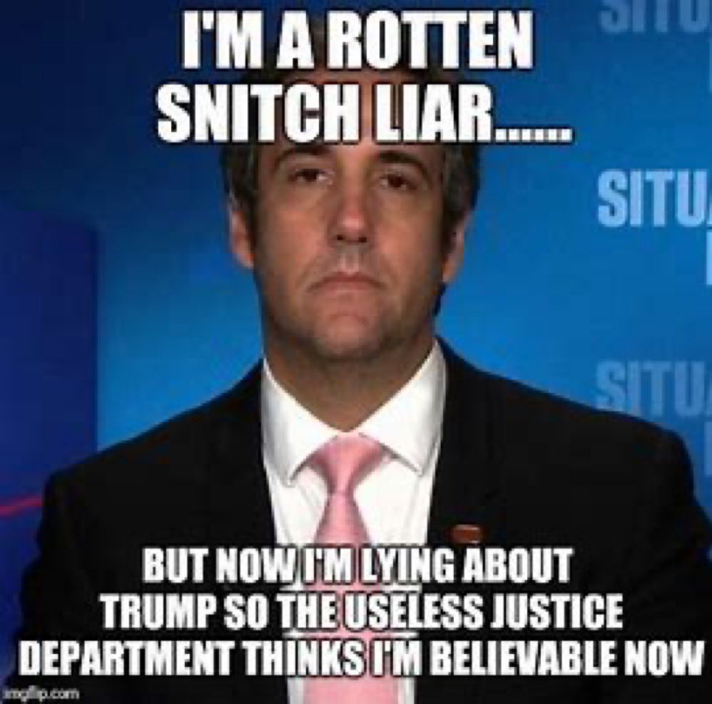 @Travis_4_Trump Cohen is, was and will always be a liar.