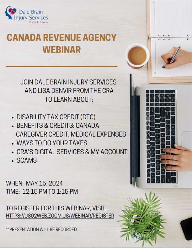 Join @DaleServices this Wednesday for a webinar on caregiving and the CRA. Learn about disability tax credits, caregiver credits, scams to be aware of, and more. Register at: us02web.zoom.us/webinar/regist…